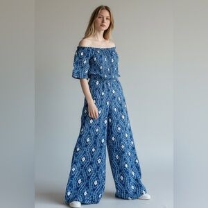 Earthbound Trading Co. Ikat Jumpsuit Size Medium